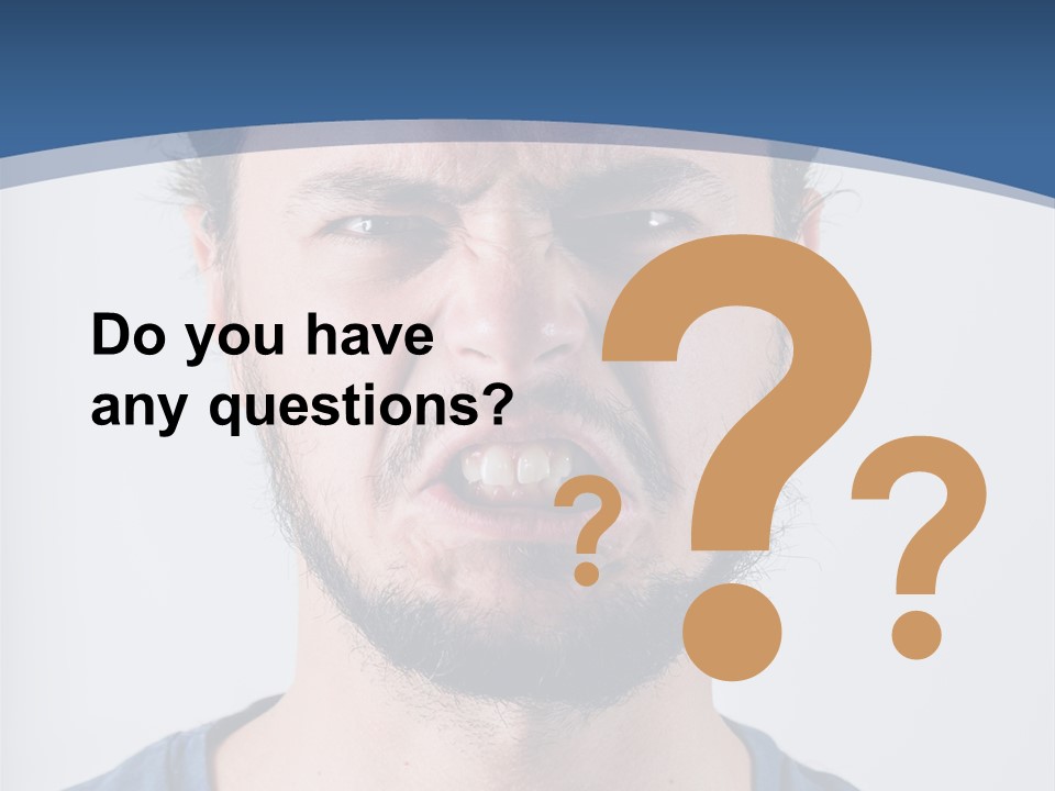 A Man Making A Face With His Mouth Open PowerPoint Template