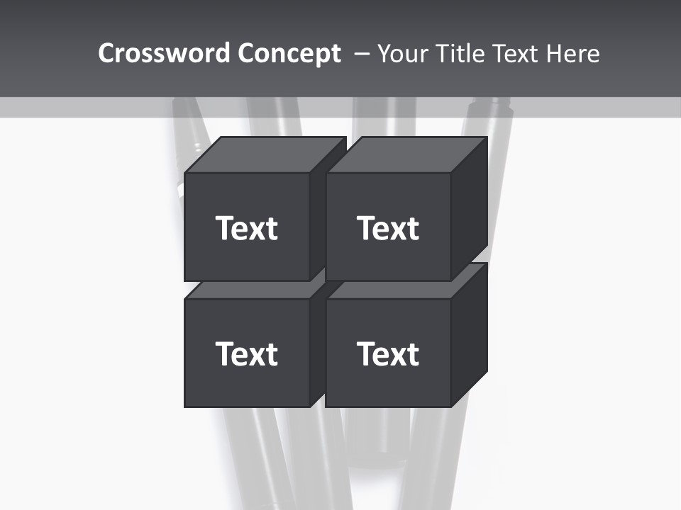 A Group Of Black Pens Sitting On Top Of A White Table PowerPoint Template