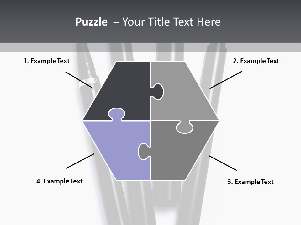 A Group Of Black Pens Sitting On Top Of A White Table PowerPoint Template