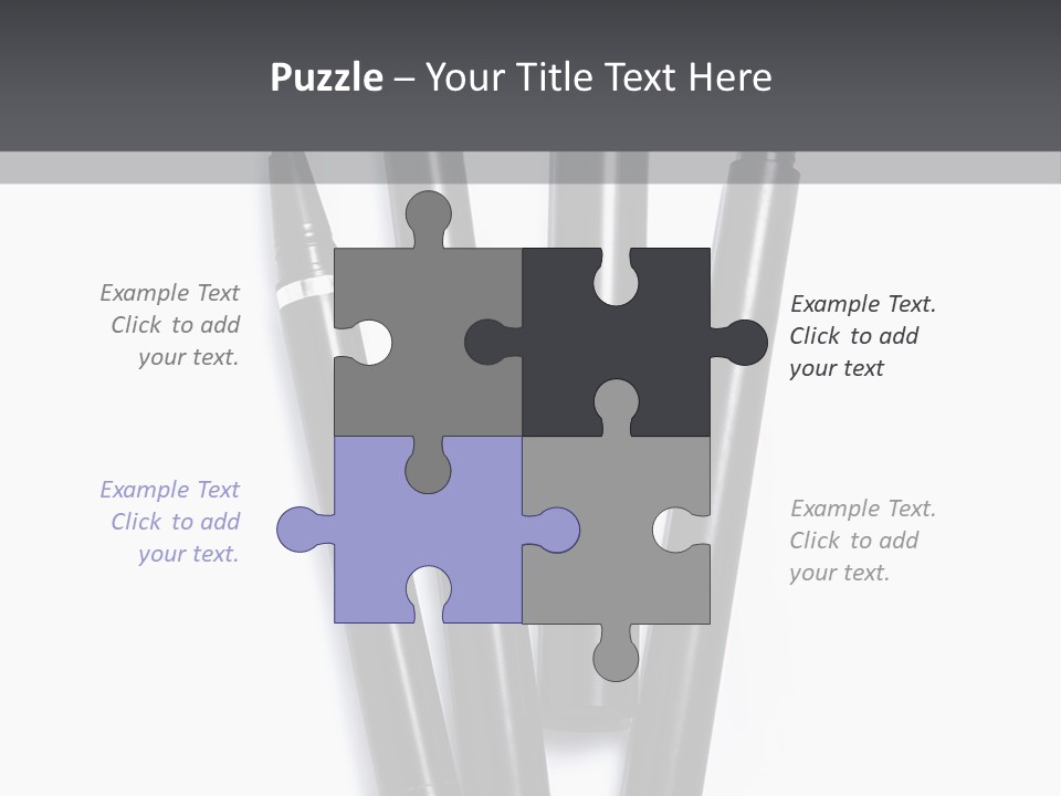 A Group Of Black Pens Sitting On Top Of A White Table PowerPoint Template