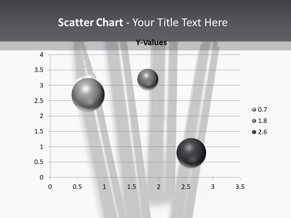 A Group Of Black Pens Sitting On Top Of A White Table PowerPoint Template