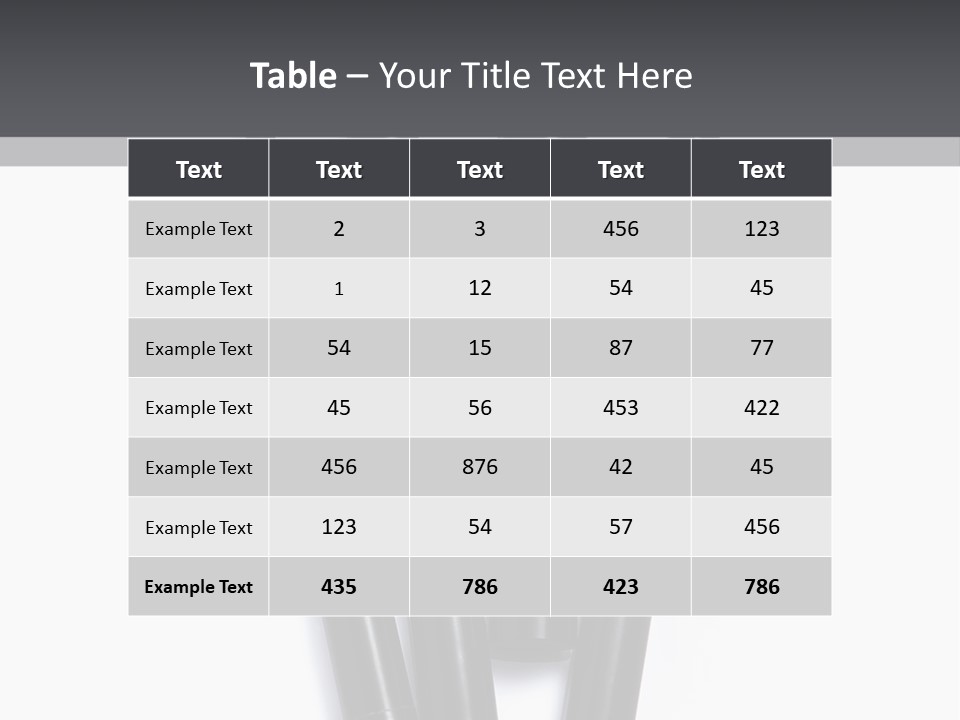A Group Of Black Pens Sitting On Top Of A White Table PowerPoint Template