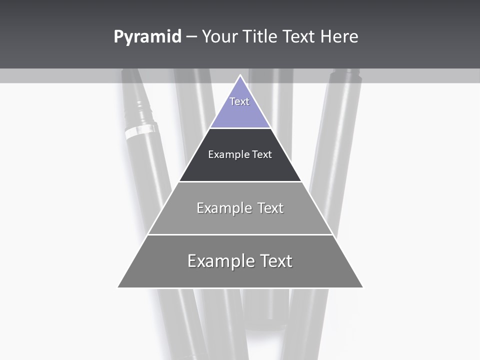 A Group Of Black Pens Sitting On Top Of A White Table PowerPoint Template