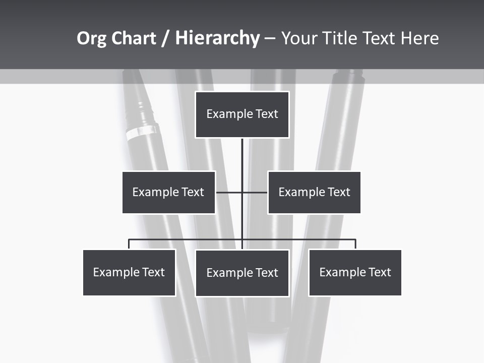 A Group Of Black Pens Sitting On Top Of A White Table PowerPoint Template