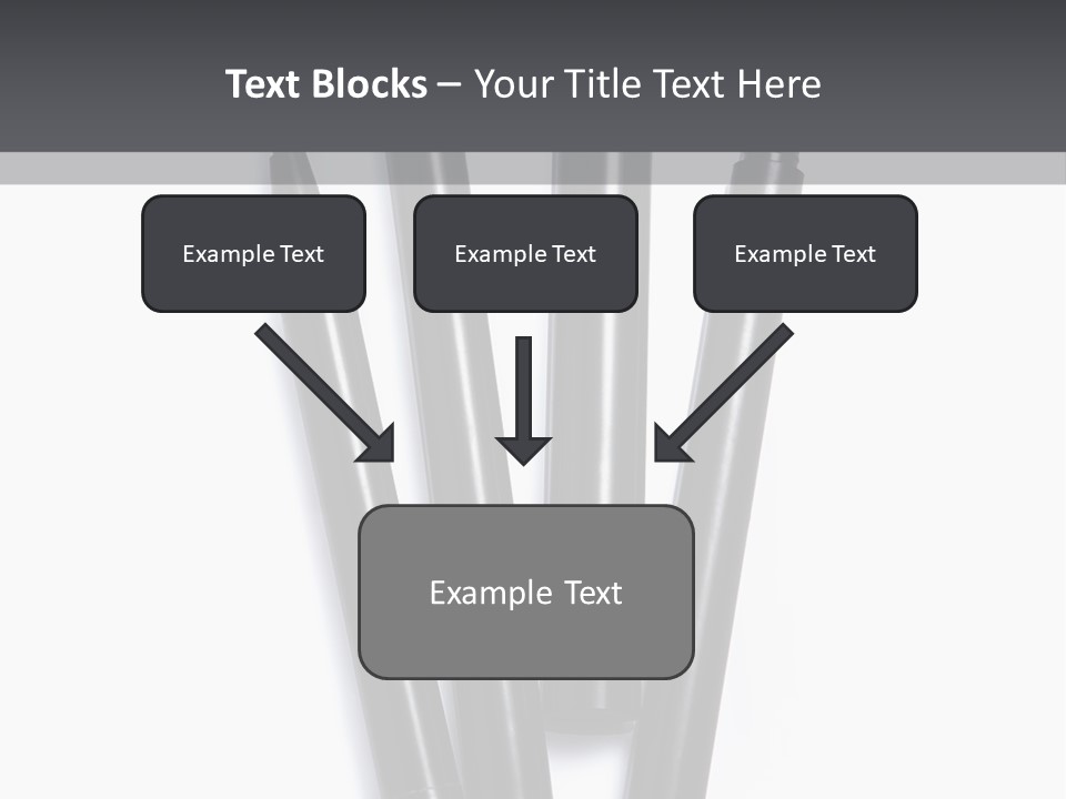 A Group Of Black Pens Sitting On Top Of A White Table PowerPoint Template