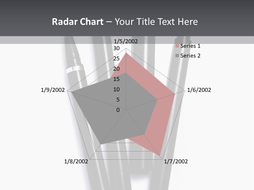 A Group Of Black Pens Sitting On Top Of A White Table PowerPoint Template