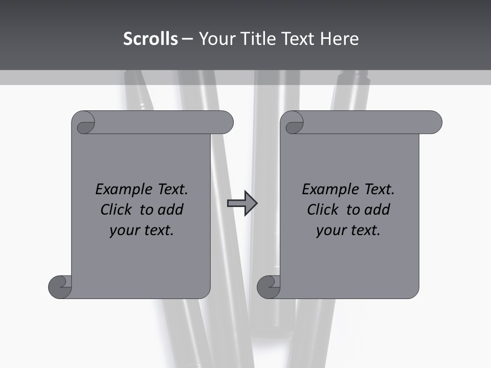 A Group Of Black Pens Sitting On Top Of A White Table PowerPoint Template
