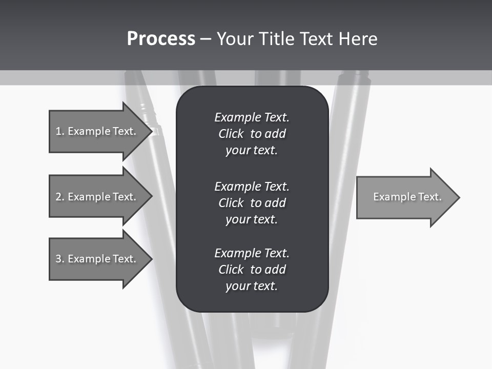 A Group Of Black Pens Sitting On Top Of A White Table PowerPoint Template