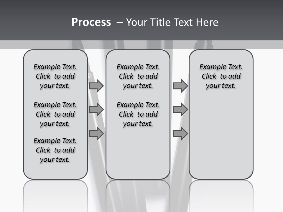 A Group Of Black Pens Sitting On Top Of A White Table PowerPoint Template