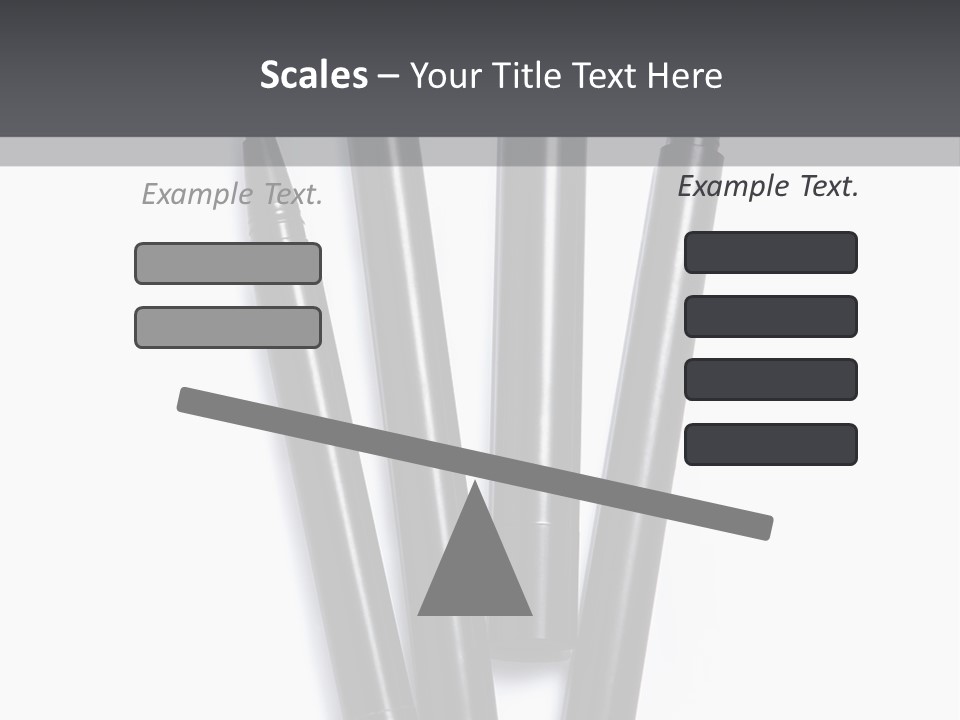 A Group Of Black Pens Sitting On Top Of A White Table PowerPoint Template