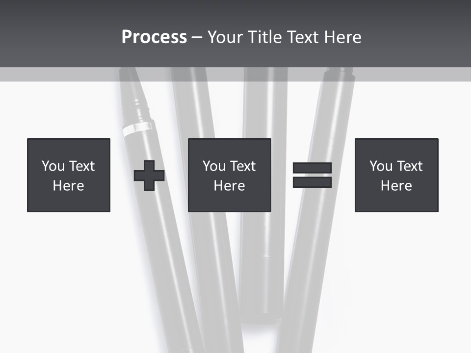 A Group Of Black Pens Sitting On Top Of A White Table PowerPoint Template
