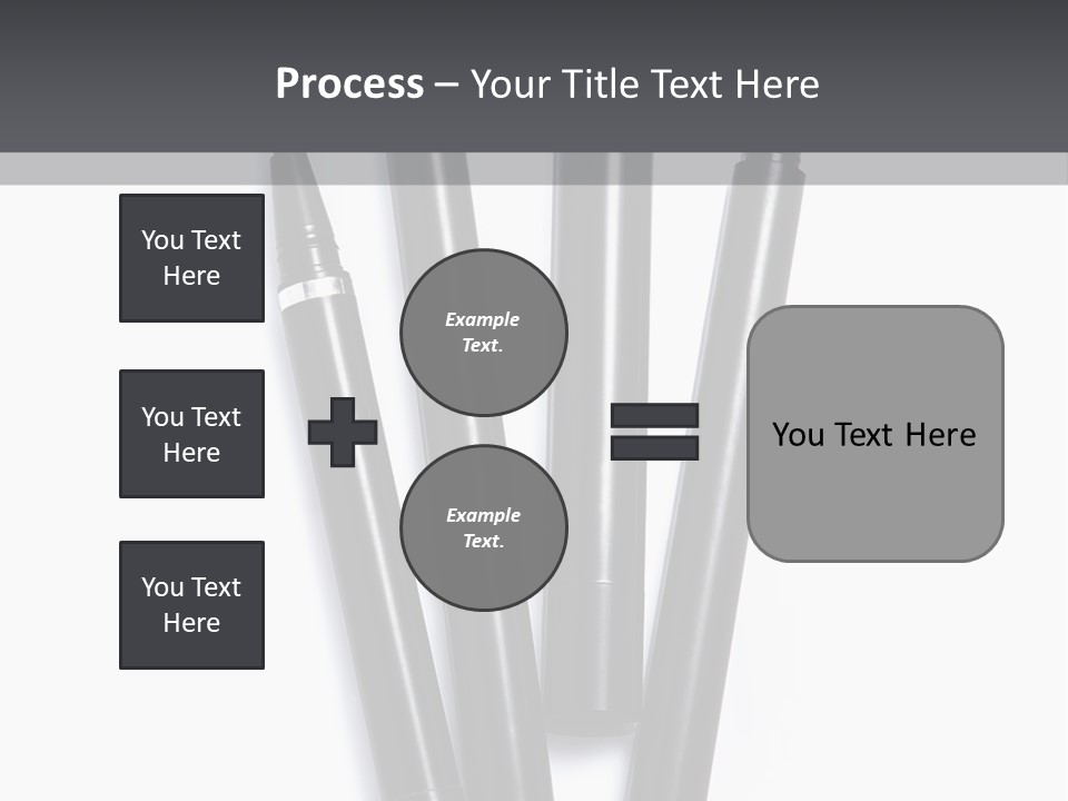 A Group Of Black Pens Sitting On Top Of A White Table PowerPoint Template