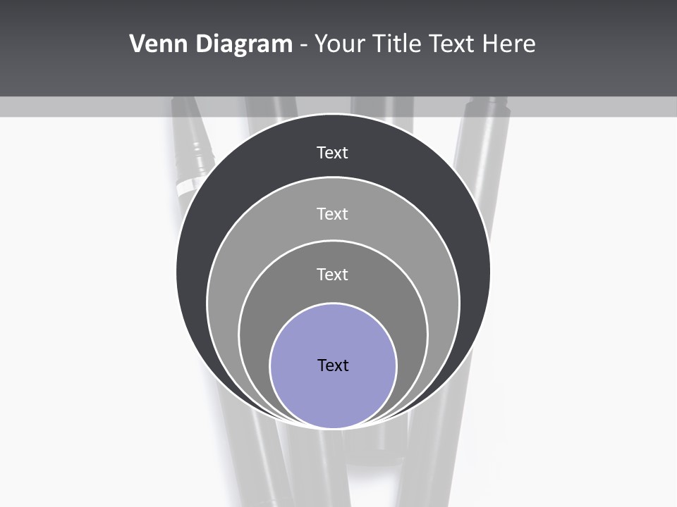A Group Of Black Pens Sitting On Top Of A White Table PowerPoint Template