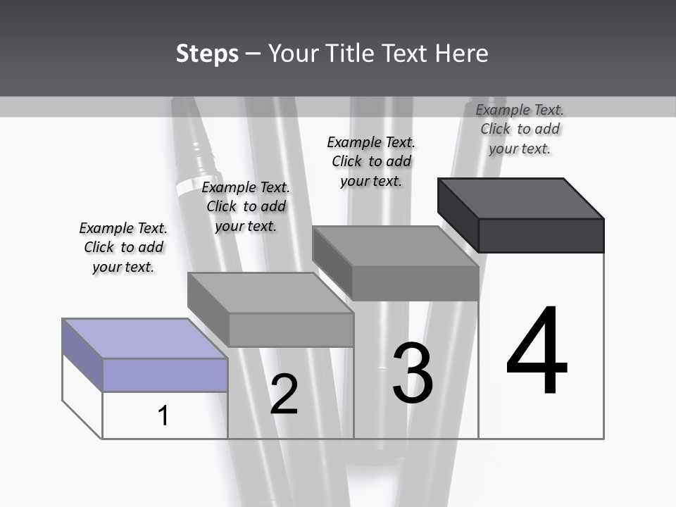 A Group Of Black Pens Sitting On Top Of A White Table PowerPoint Template