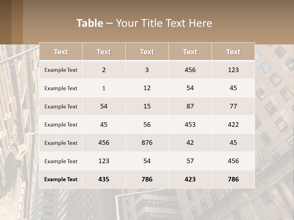 A City Street With Tall Buildings And An American Flag PowerPoint Template
