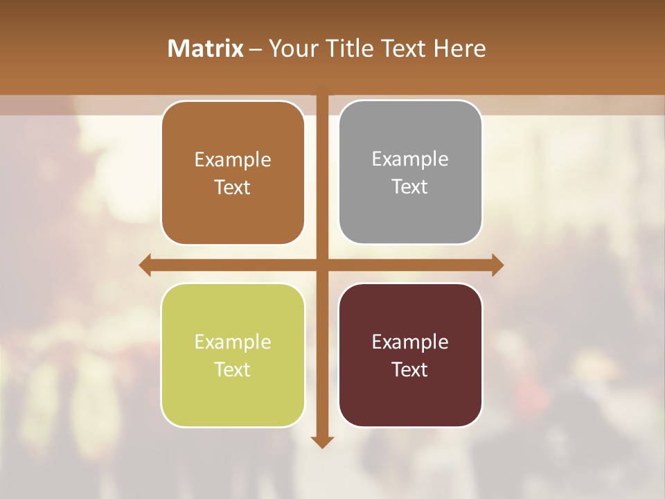 A Group Of People Walking Down A Street PowerPoint Template