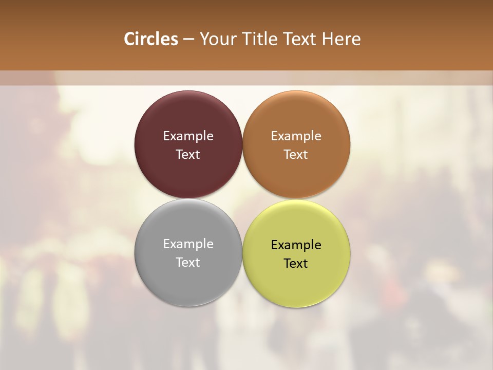 A Group Of People Walking Down A Street PowerPoint Template