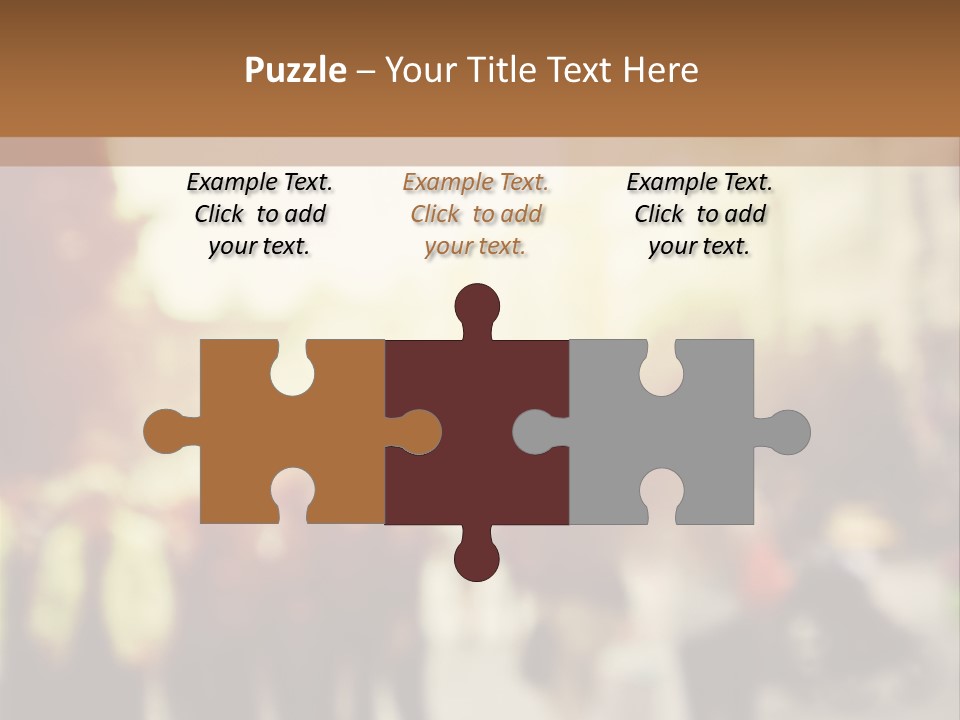 A Group Of People Walking Down A Street PowerPoint Template