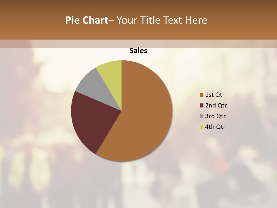 A Group Of People Walking Down A Street PowerPoint Template