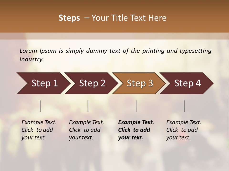 A Group Of People Walking Down A Street PowerPoint Template