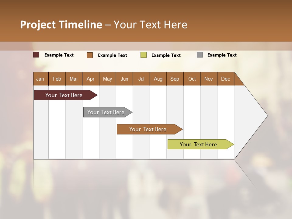 A Group Of People Walking Down A Street PowerPoint Template