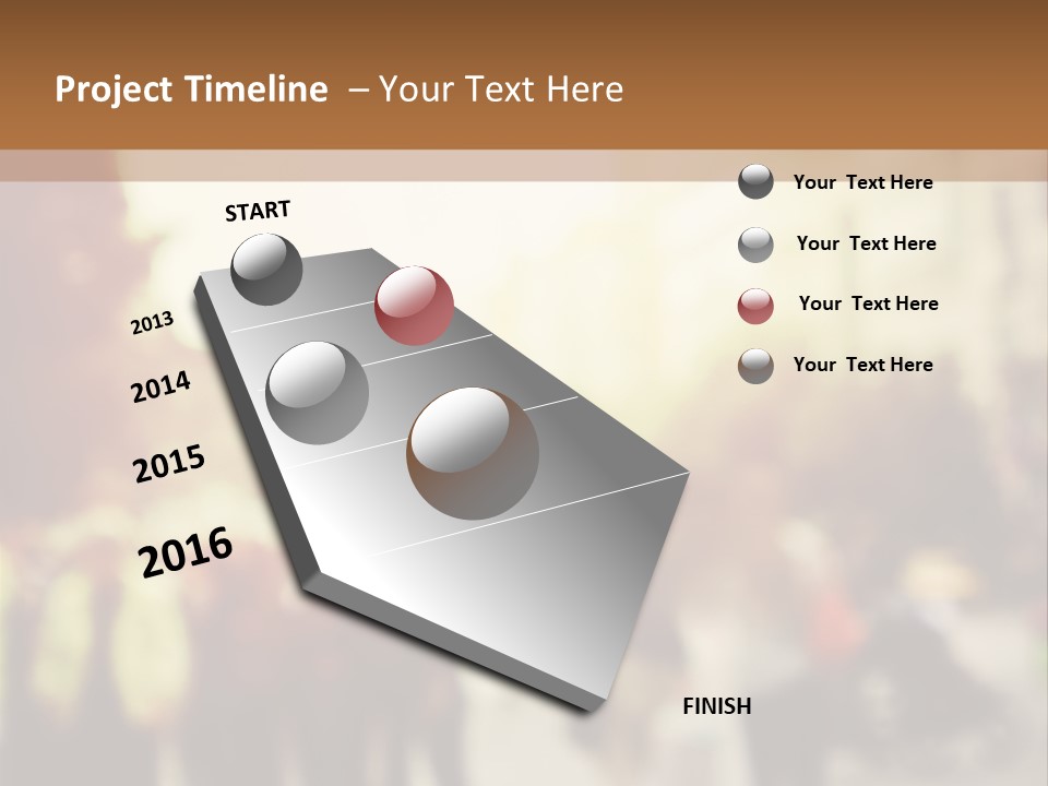 A Group Of People Walking Down A Street PowerPoint Template