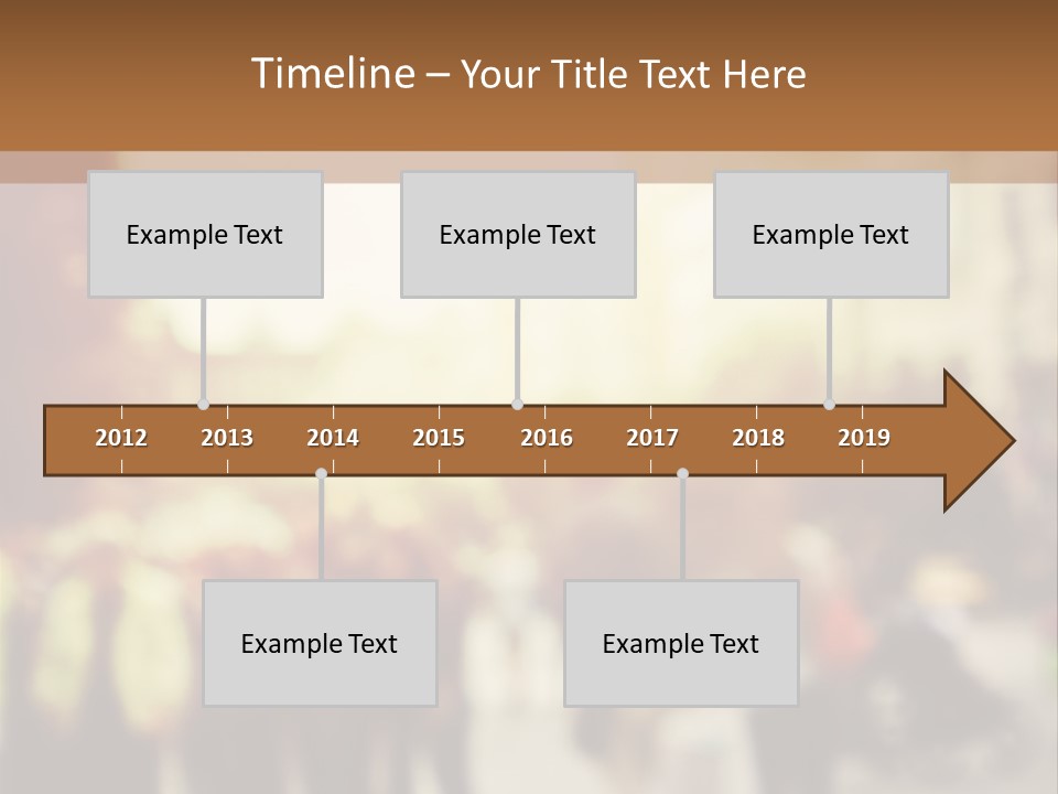 A Group Of People Walking Down A Street PowerPoint Template