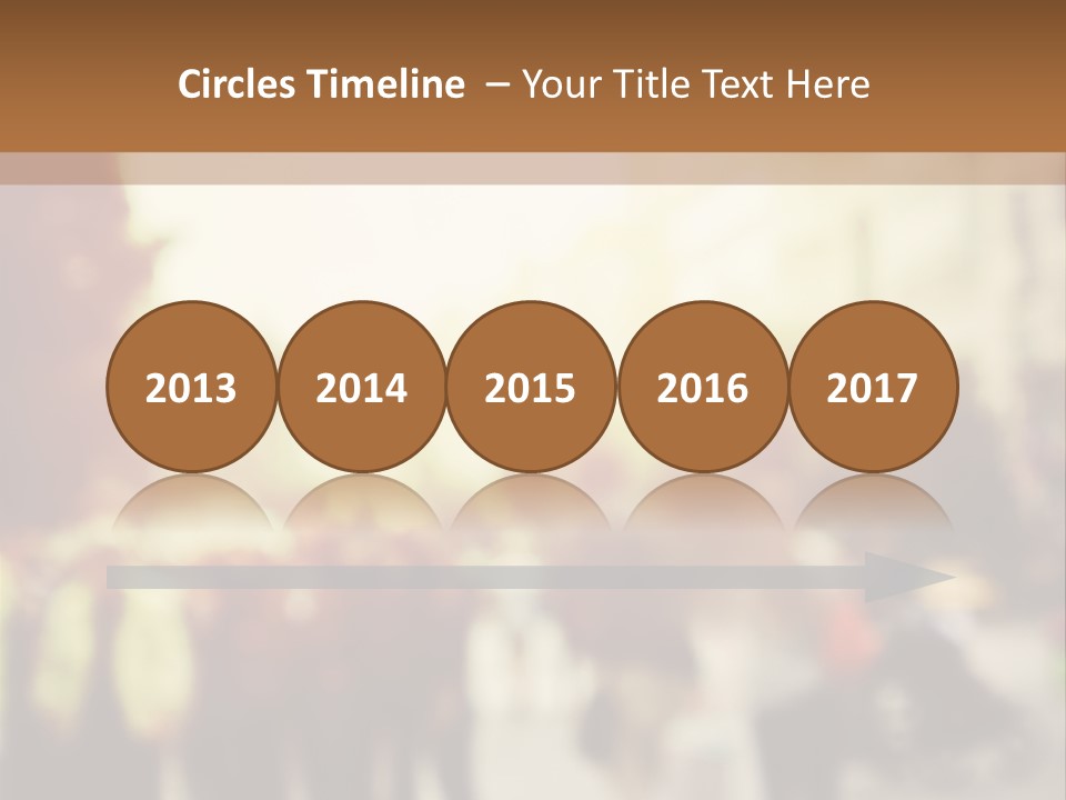 A Group Of People Walking Down A Street PowerPoint Template