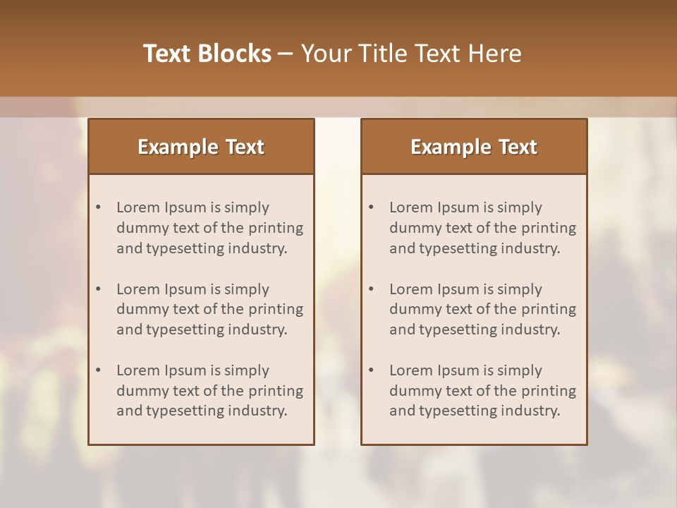 A Group Of People Walking Down A Street PowerPoint Template