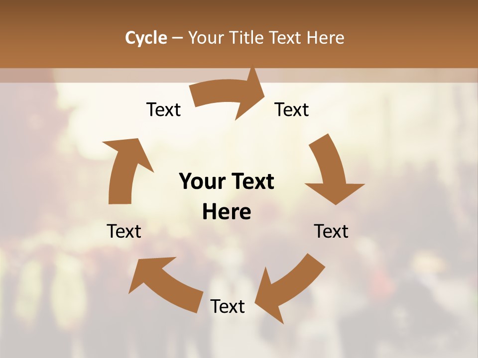 A Group Of People Walking Down A Street PowerPoint Template