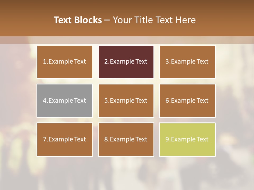 A Group Of People Walking Down A Street PowerPoint Template