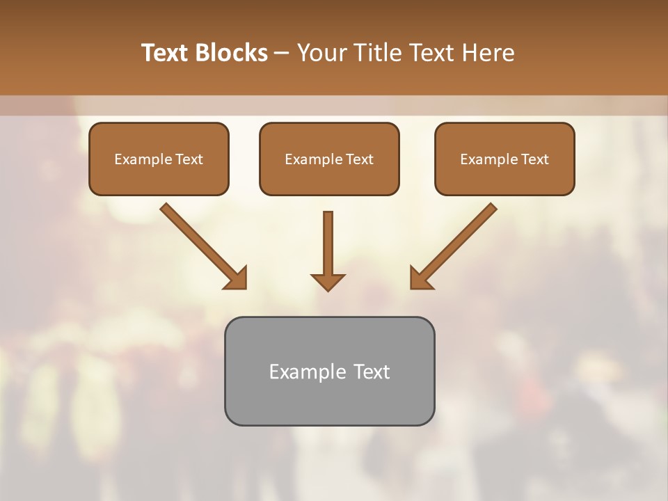 A Group Of People Walking Down A Street PowerPoint Template