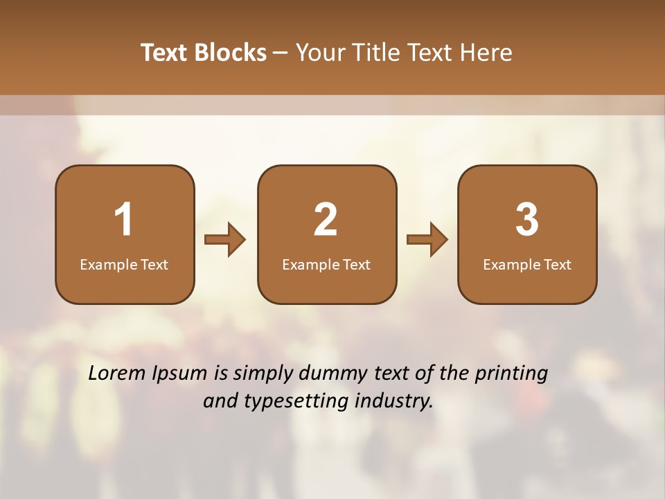 A Group Of People Walking Down A Street PowerPoint Template