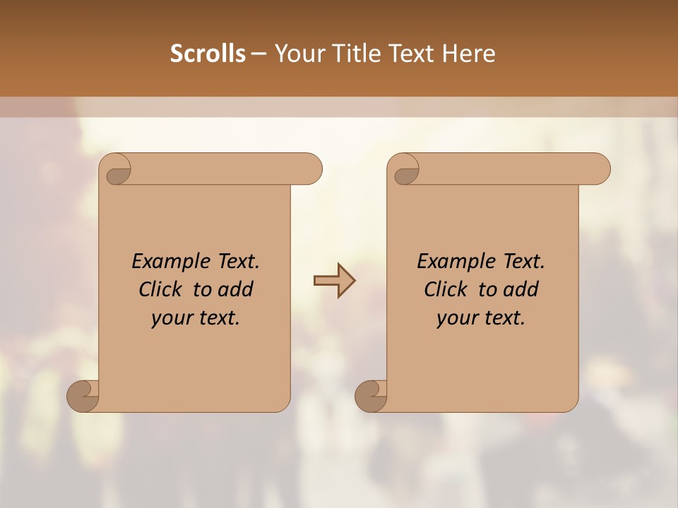 A Group Of People Walking Down A Street PowerPoint Template