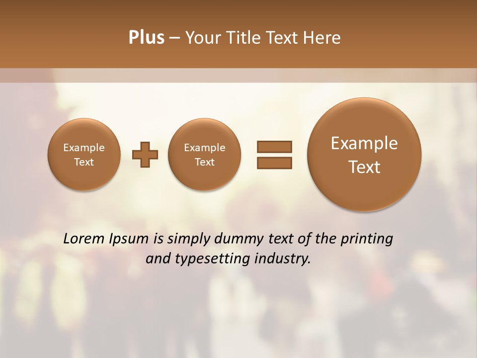 A Group Of People Walking Down A Street PowerPoint Template