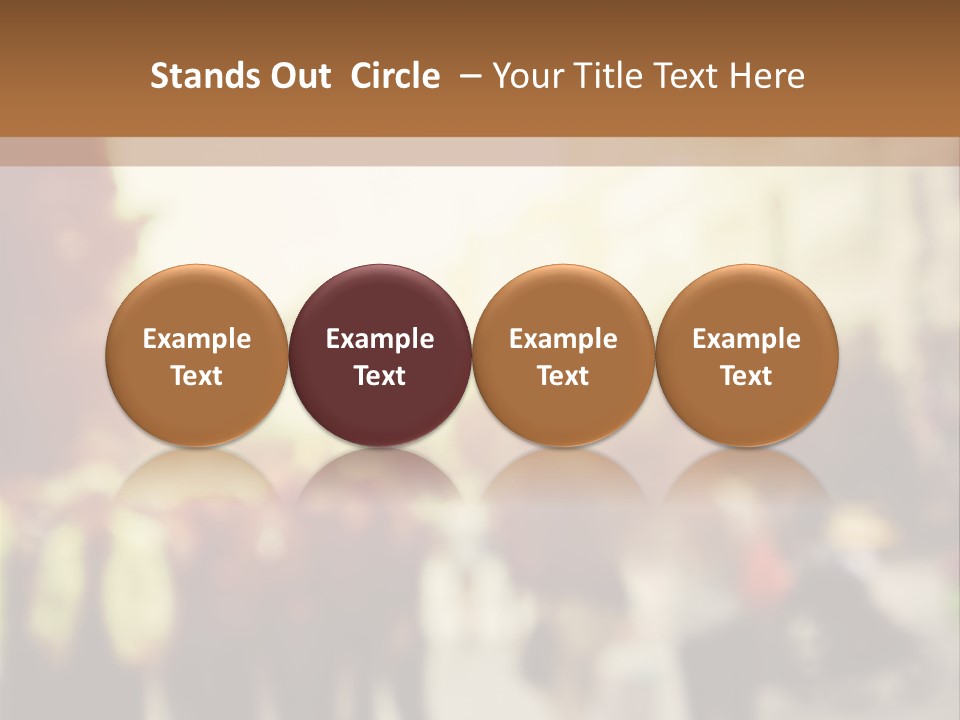 A Group Of People Walking Down A Street PowerPoint Template