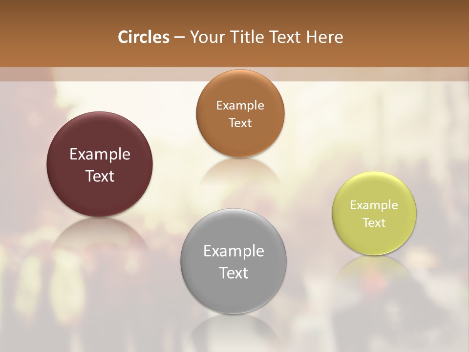 A Group Of People Walking Down A Street PowerPoint Template