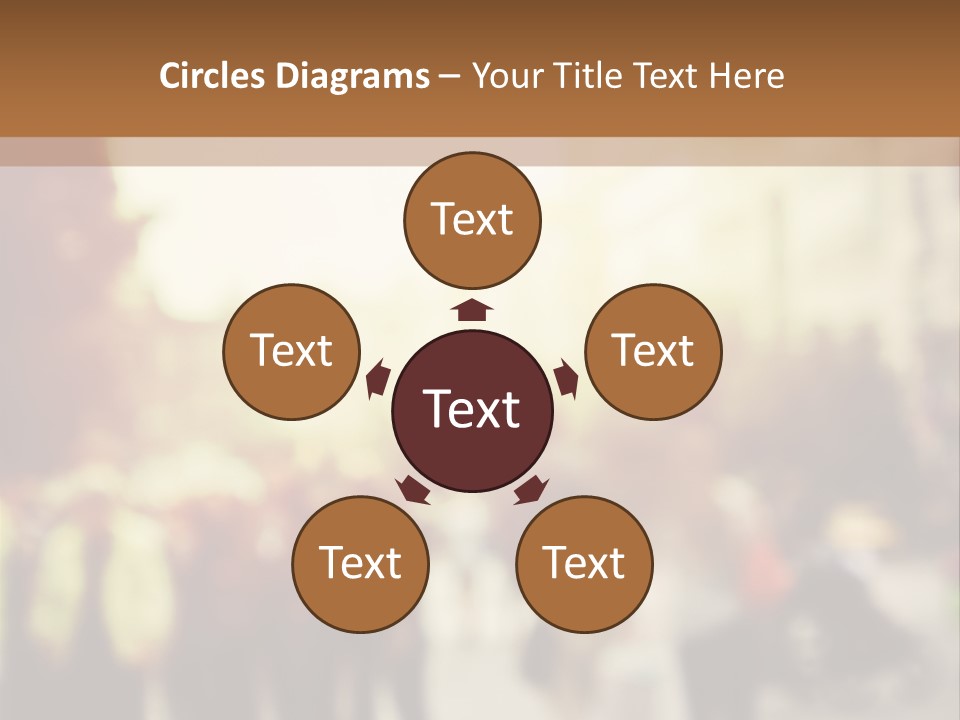 A Group Of People Walking Down A Street PowerPoint Template