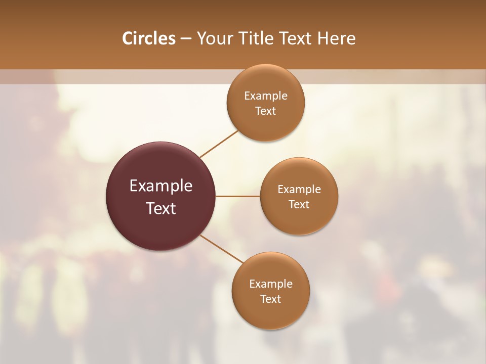 A Group Of People Walking Down A Street PowerPoint Template