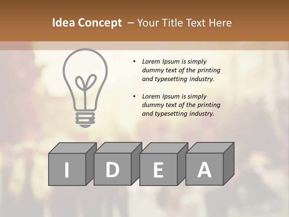 A Group Of People Walking Down A Street PowerPoint Template
