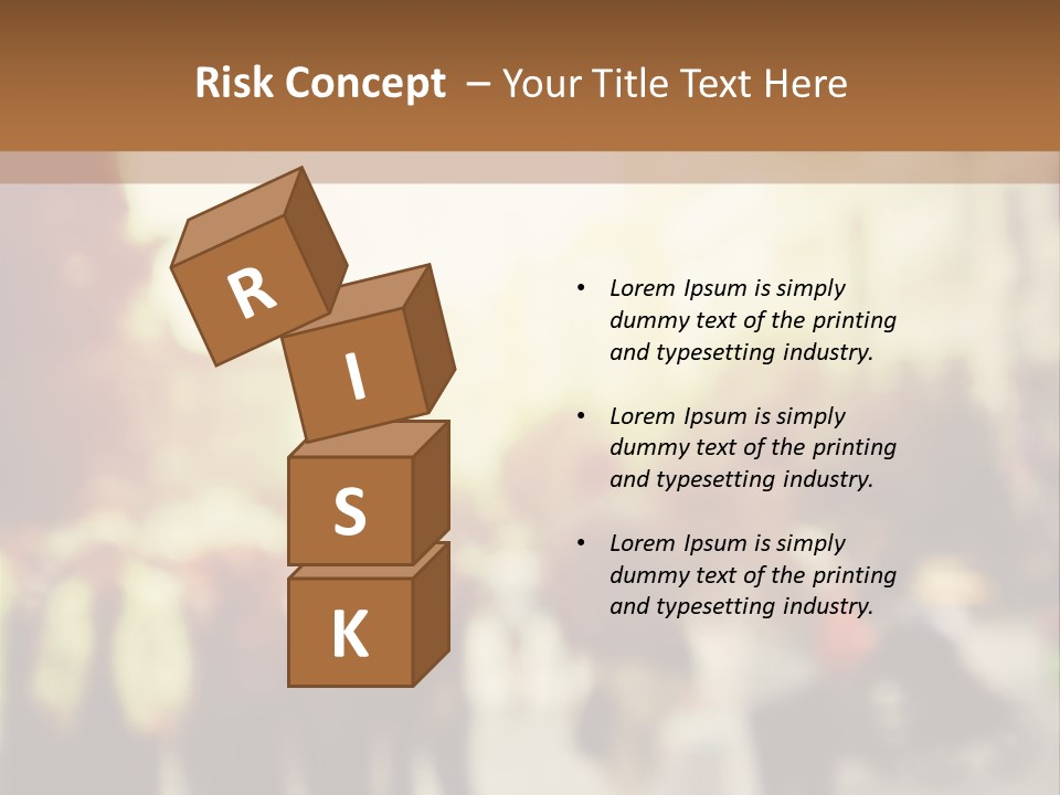 A Group Of People Walking Down A Street PowerPoint Template