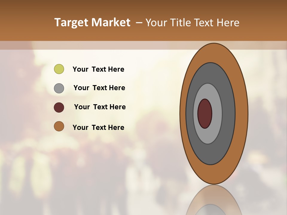 A Group Of People Walking Down A Street PowerPoint Template