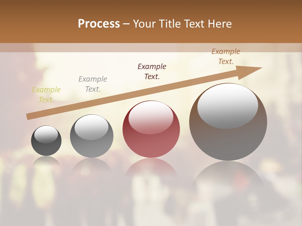 A Group Of People Walking Down A Street PowerPoint Template