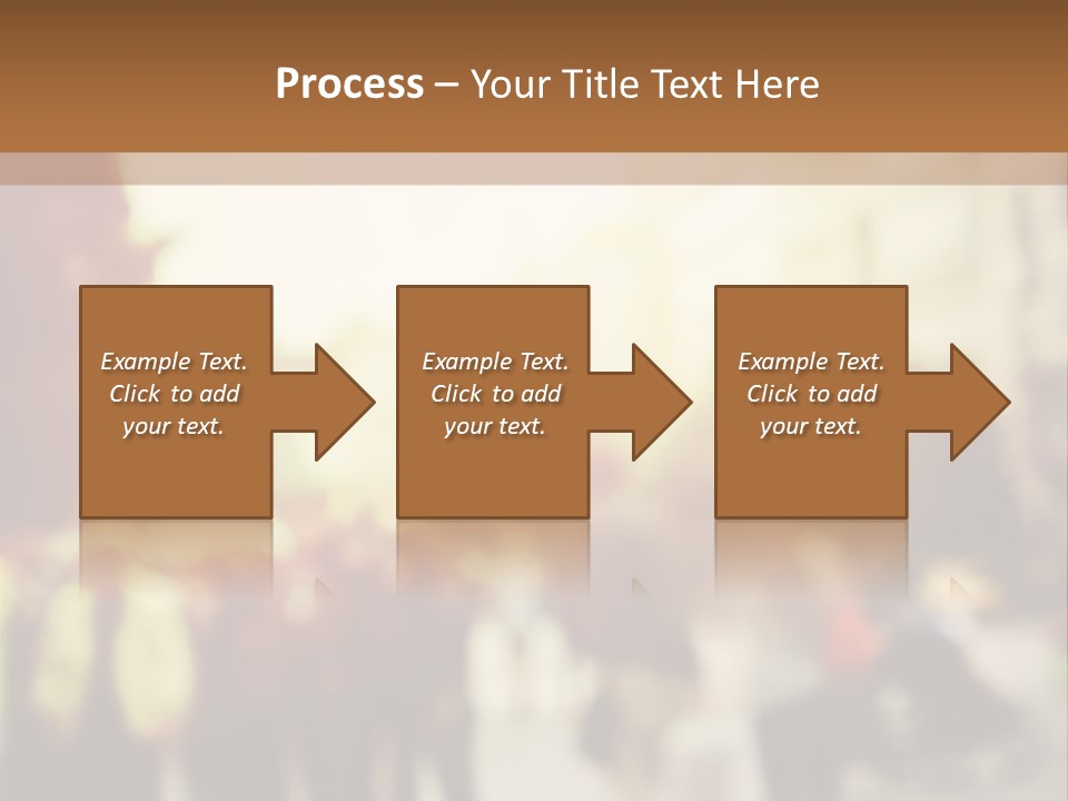 A Group Of People Walking Down A Street PowerPoint Template