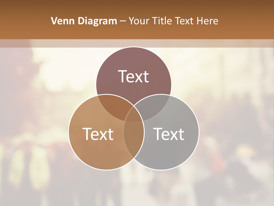 A Group Of People Walking Down A Street PowerPoint Template