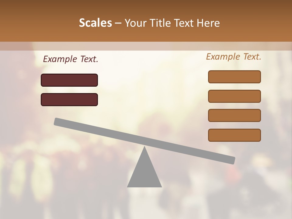 A Group Of People Walking Down A Street PowerPoint Template
