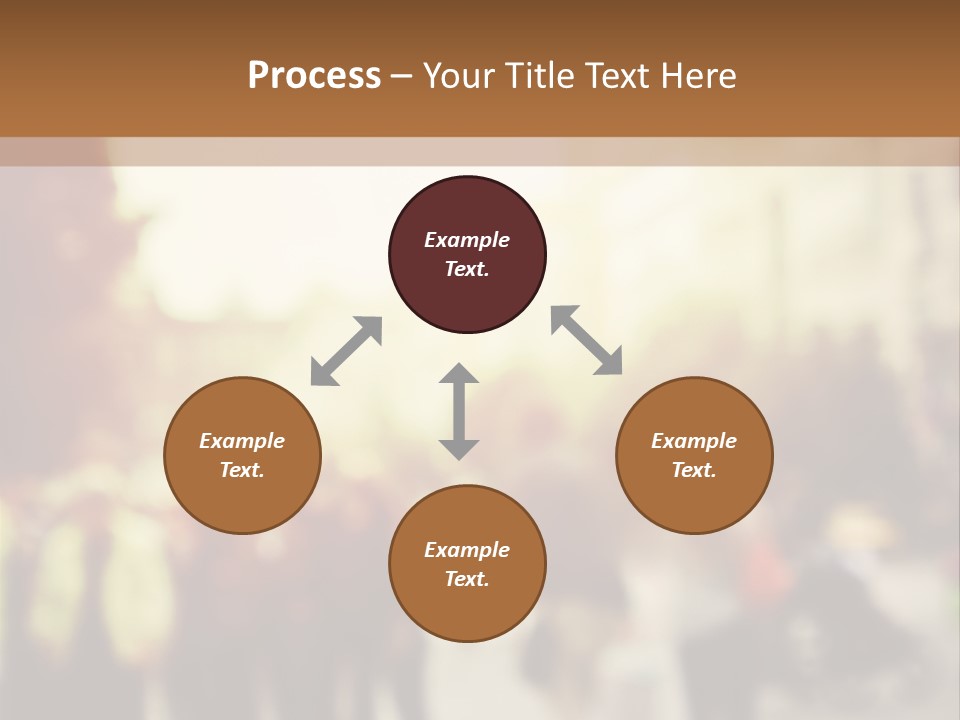 A Group Of People Walking Down A Street PowerPoint Template