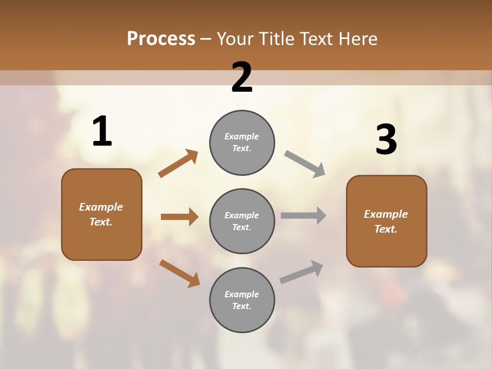 A Group Of People Walking Down A Street PowerPoint Template