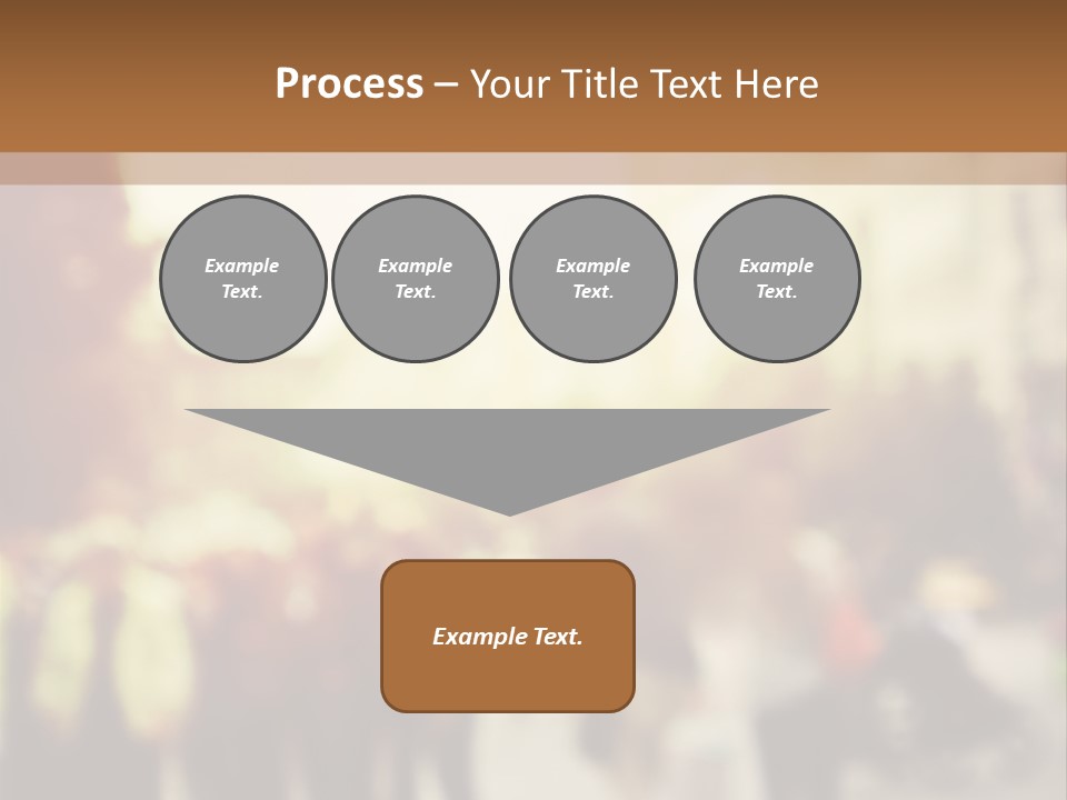 A Group Of People Walking Down A Street PowerPoint Template