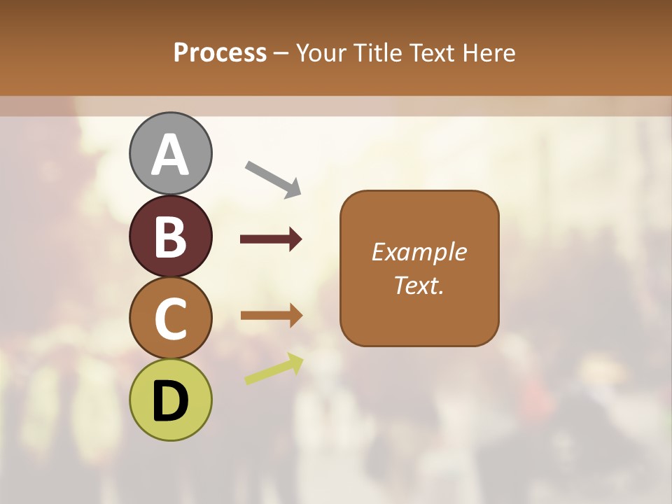 A Group Of People Walking Down A Street PowerPoint Template